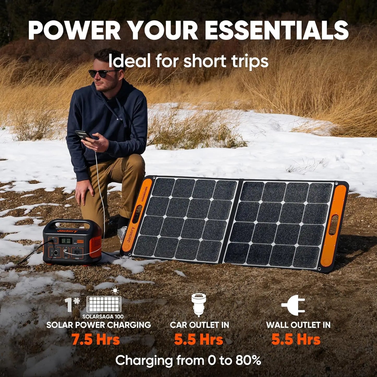 Portable Power Station 500 518Wh Solar Generator Mobile Lithium Battery Pack / 110V/500W AC