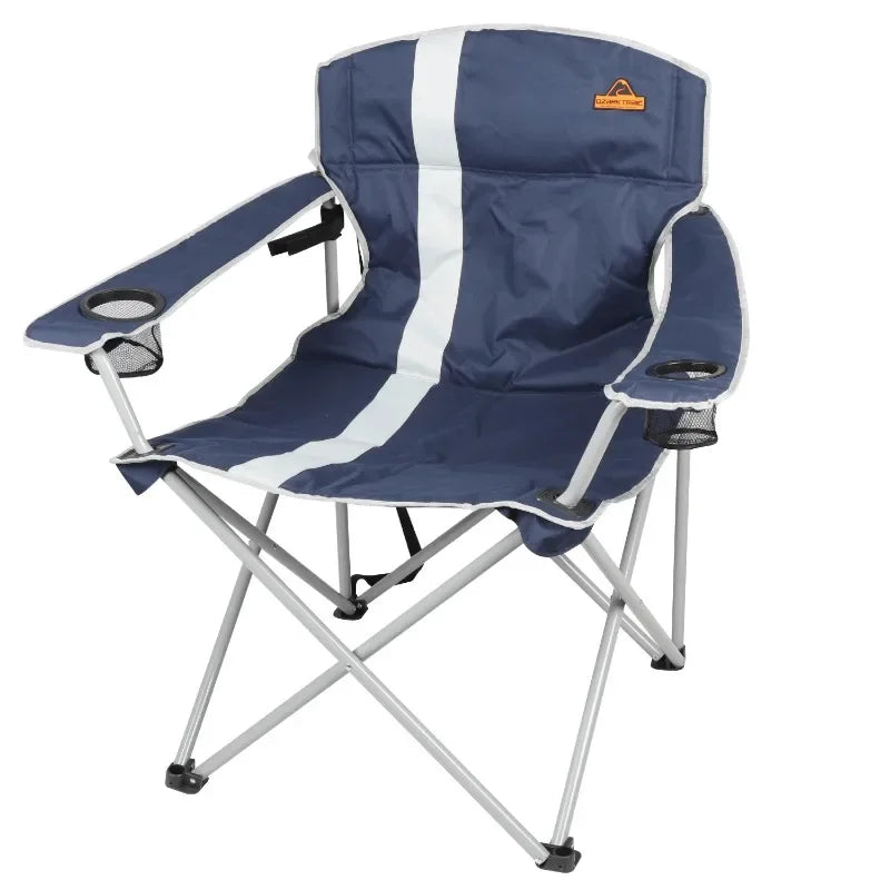 Ozark Trail Big And Tall Chair Adult Blue with Cup Holders Outdoor Camping Furniture