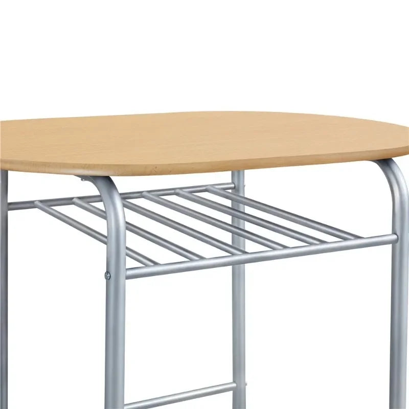 Alden Design Modern Dining Set 3pcs round Table And 2 Chairs Multiple Colors Available