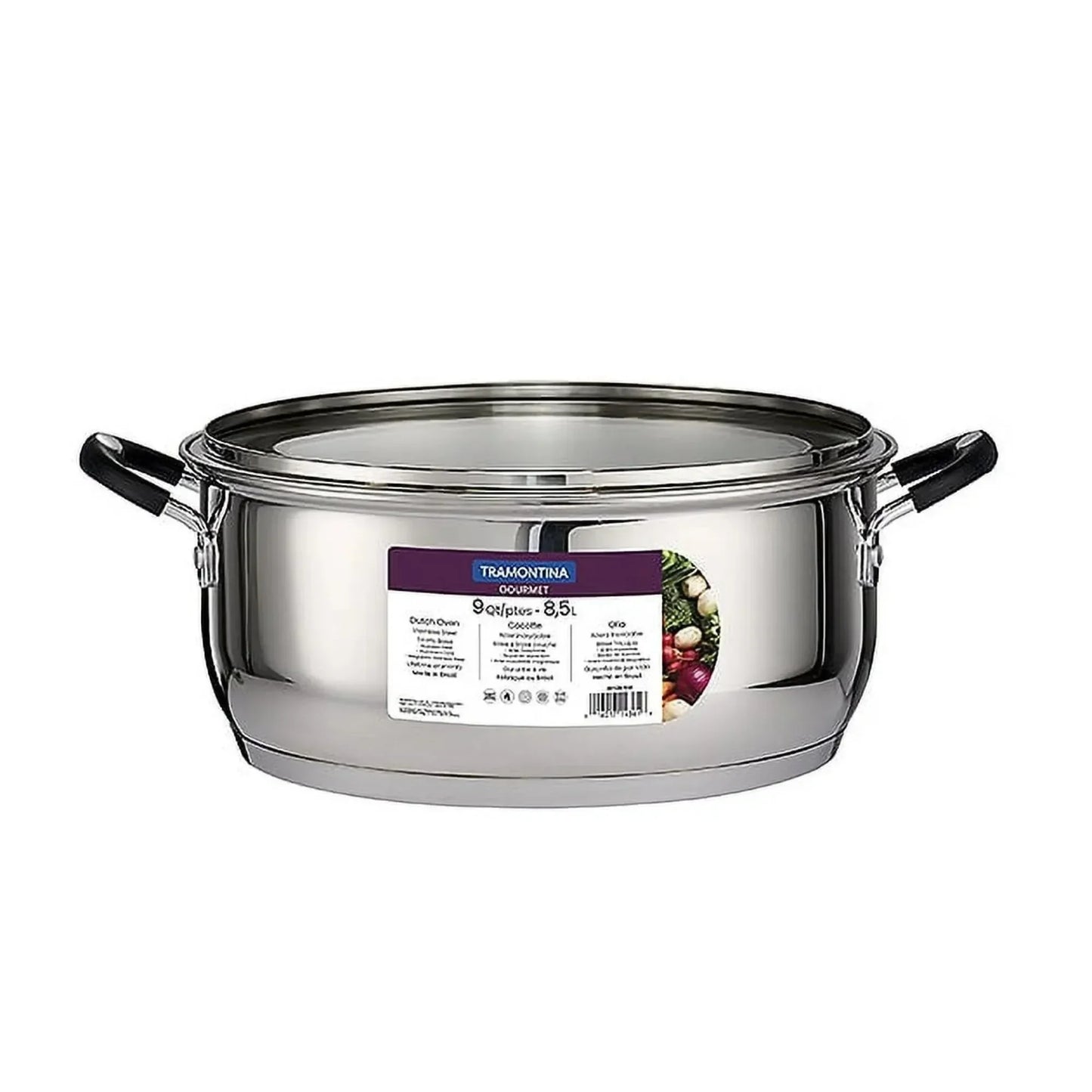 Gourmet 9QT Dutch Oven Stainless Steel - Perfect for Chefs & Family Cooking | Soups, Stews, Braising