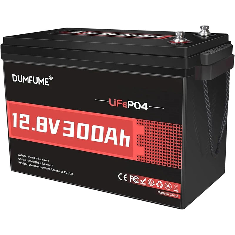 Dumfume 25.6V 100Ah Lifepo4 Lithium Battery 2560w/With 100A BMS 12.8V 100/300/600Ah 38.V 100Ah