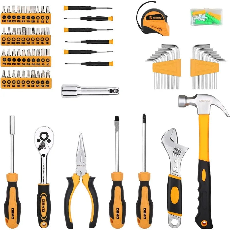 158 Piece Tool Set-General Household Hand Tool Kit