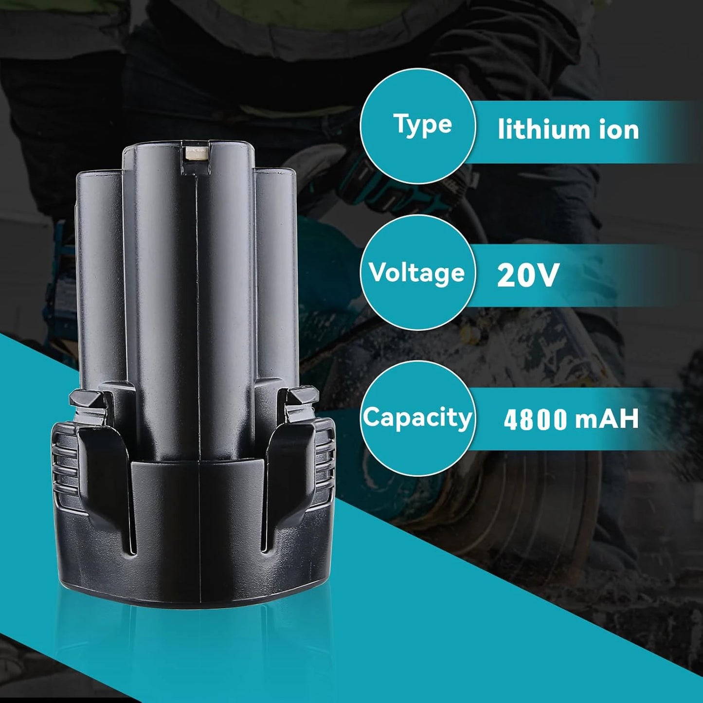 VANON 1/2/4 Pack 4.8Ah Li-ion BL1013 Makita Battery BL1014 194550-6 194551-4 195332-9