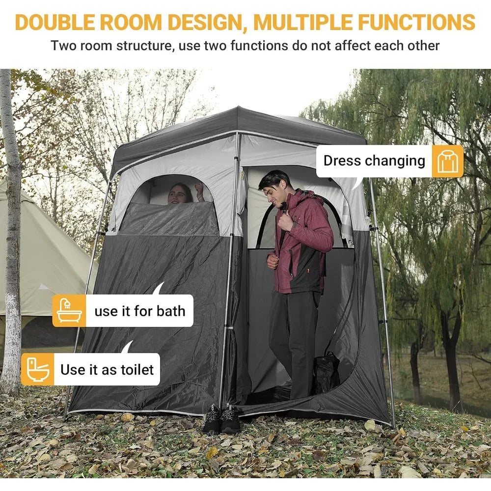 Camping Shower Tent Oversize Space Privacy Tent Portable Outdoor Shower with Floor Changing Tent