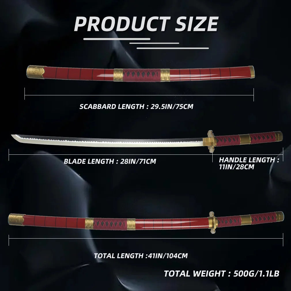 41″ Light Up Roronoa Zoro Swords Katana Japanese Anime Cosplay Samurai Sword Shusui Enma Kitetsu