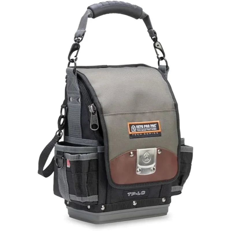 (Compact, Zippered Service Tech Tool Pouch) Lineman's Industrial Professional Tool Bag