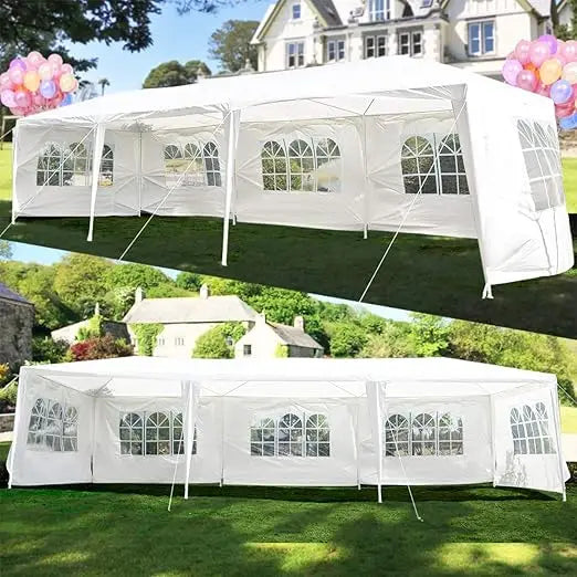 White 10'X30' Heavy Duty Outdoor Canopy Party Wedding Gazebo Tent W/Windows