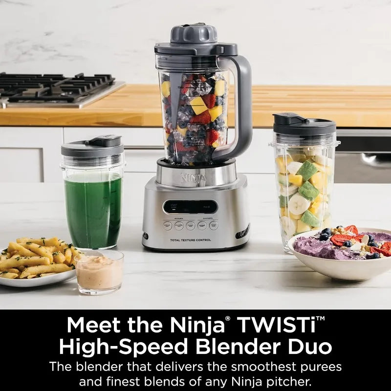 Ninja SS151 TWISTi Blender DUO, High-Speed 1600 WP Smoothie Maker & Nutrient Extractor* 5 Functions