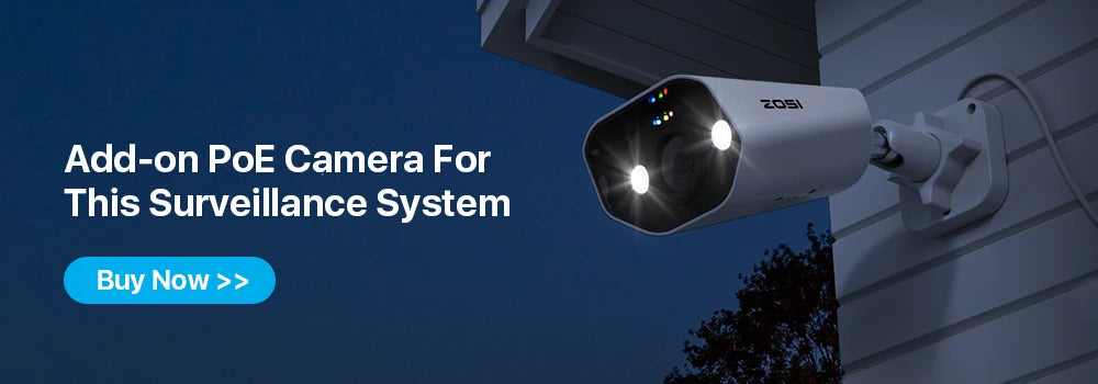 ZOSI 8CH POE Video Surveillance Kit 4K 8MP 5MP Super HD Outdoor IP Cameras AI Starlight Night Vision