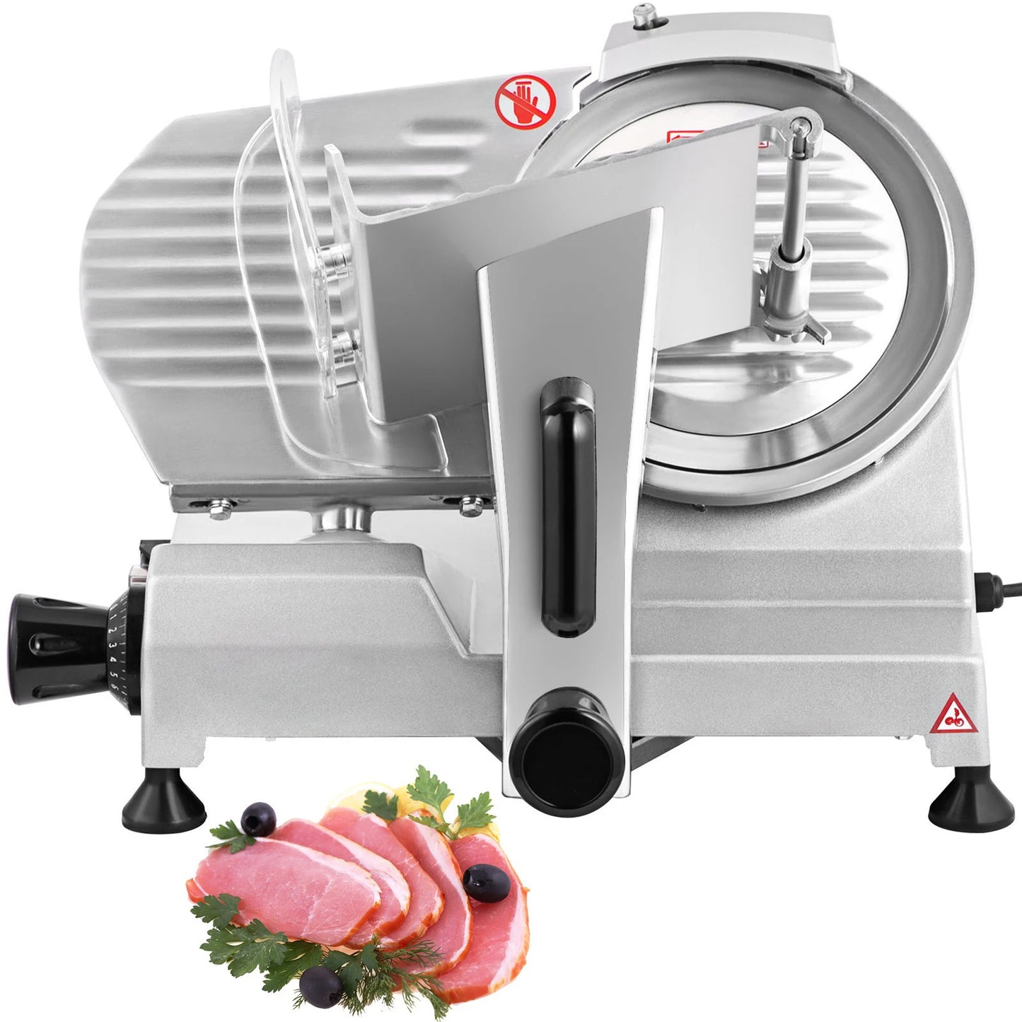 SucceBuy Meat Slicer 8/10inch Carbon Steel Blade Electric Deli Food Slicer Adjustable/Commercial
