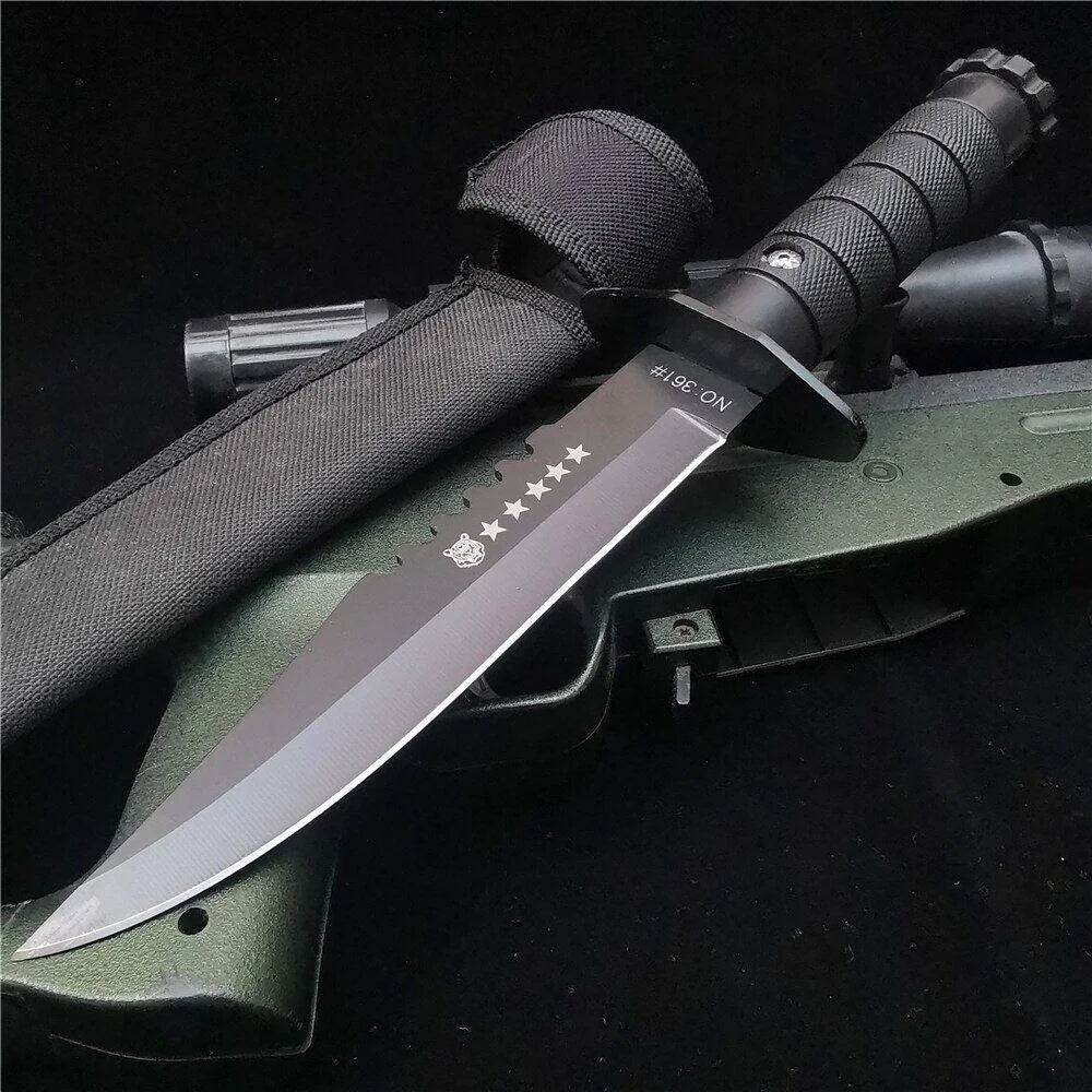 Outdoor Tactical Hunting Knife Fixed Blade Knife, Suitable for Camping, Garden