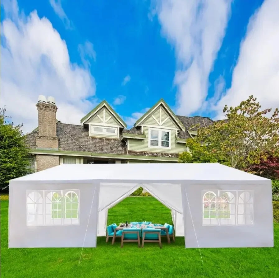 10'x10'/10'x20'/10'x30' Canopy Party Wedding Tent Gazebo Pavilion w/5/6/7/8 Side Walls Outdoor White