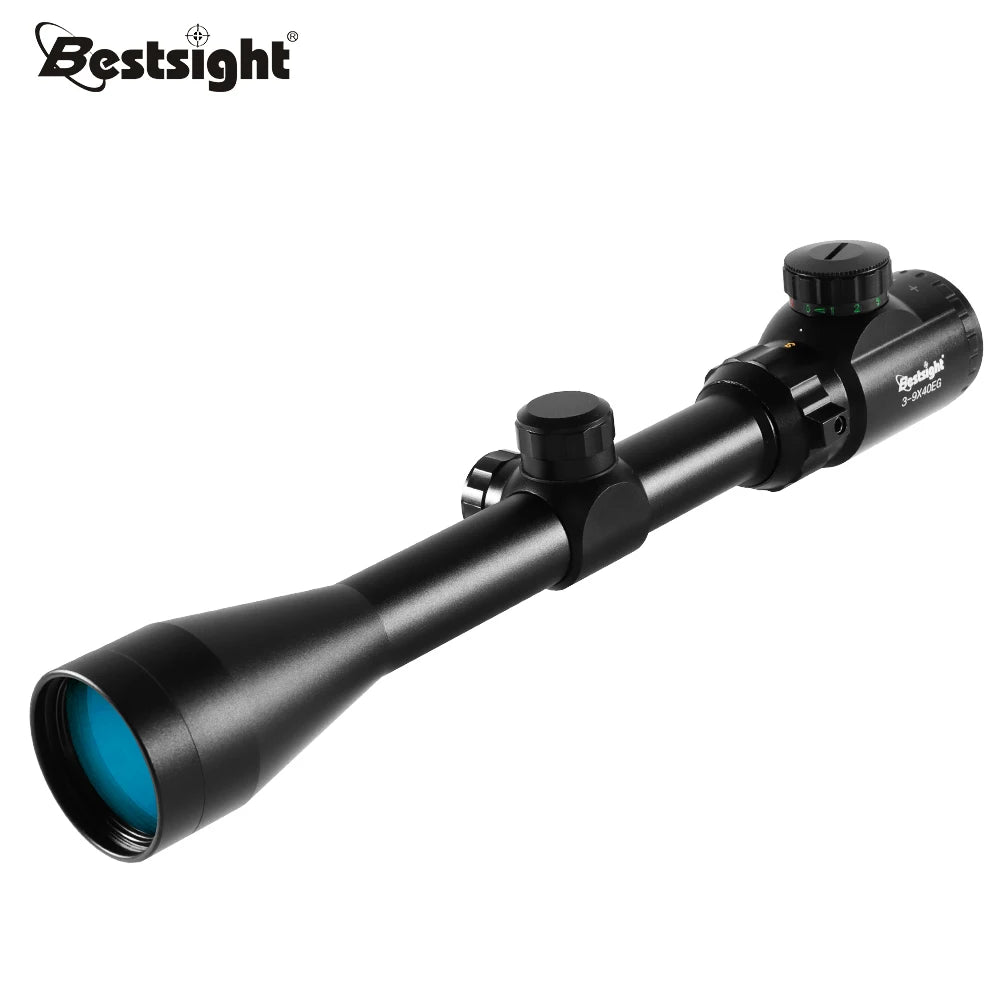 Riflescope 3-9x40Rifle Sniper Scope Red/Green Illuminated Optical/Mounts Mil Dot Fit Free Crosshair