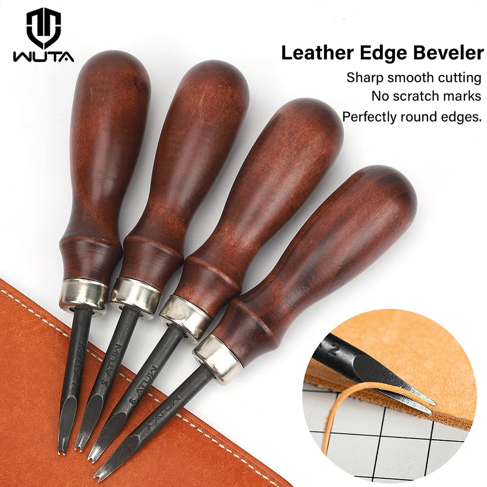 WUTA Sharp Leather Edge Beveler Edge Skiving Polishing Leather Tools /Belt Maker High Carbon Steel