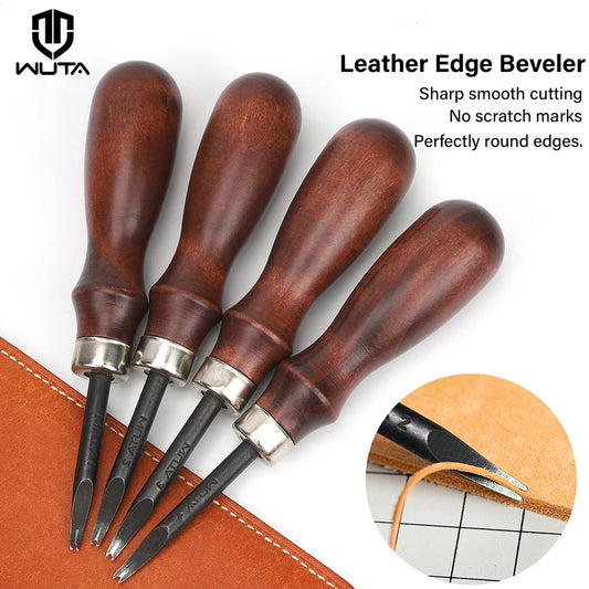 WUTA Sharp Leather Edge Beveler Edge Skiving Polishing Leather Tools /Belt Maker High Carbon Steel