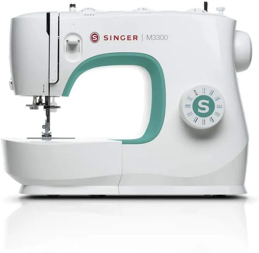 Singer M3300 Sewing Machine with 97 Stitch Applications & 1-Step Buttonhole/Sewing Made Easy Green