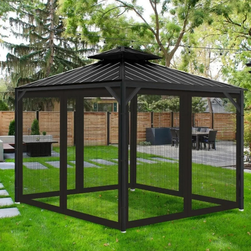 10' x 12' Outdoor Mesh Netting Screen 4-Panel Sidewall/Gazebo Universal Replacement Mosquito Netting