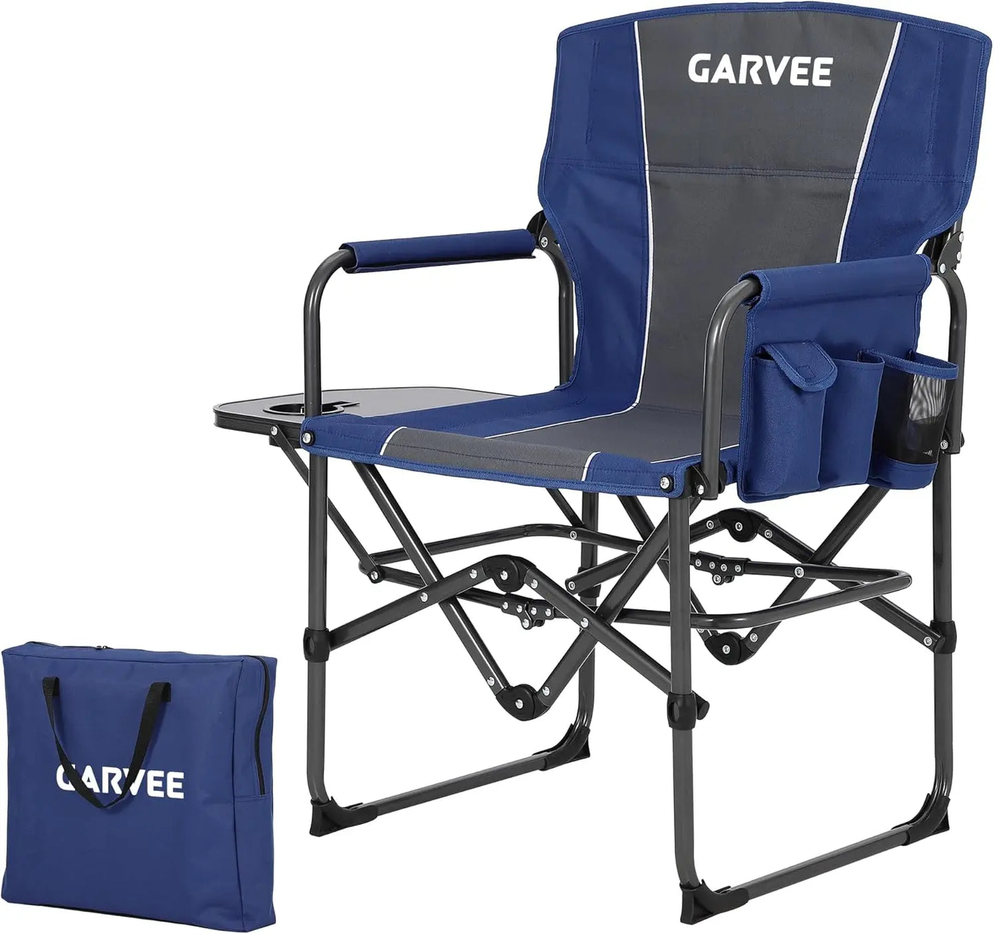 1 Pack / 2 Pack Oversized Heavy Duty Folding Directors Chair for Adults, 400 Lbs Capacity