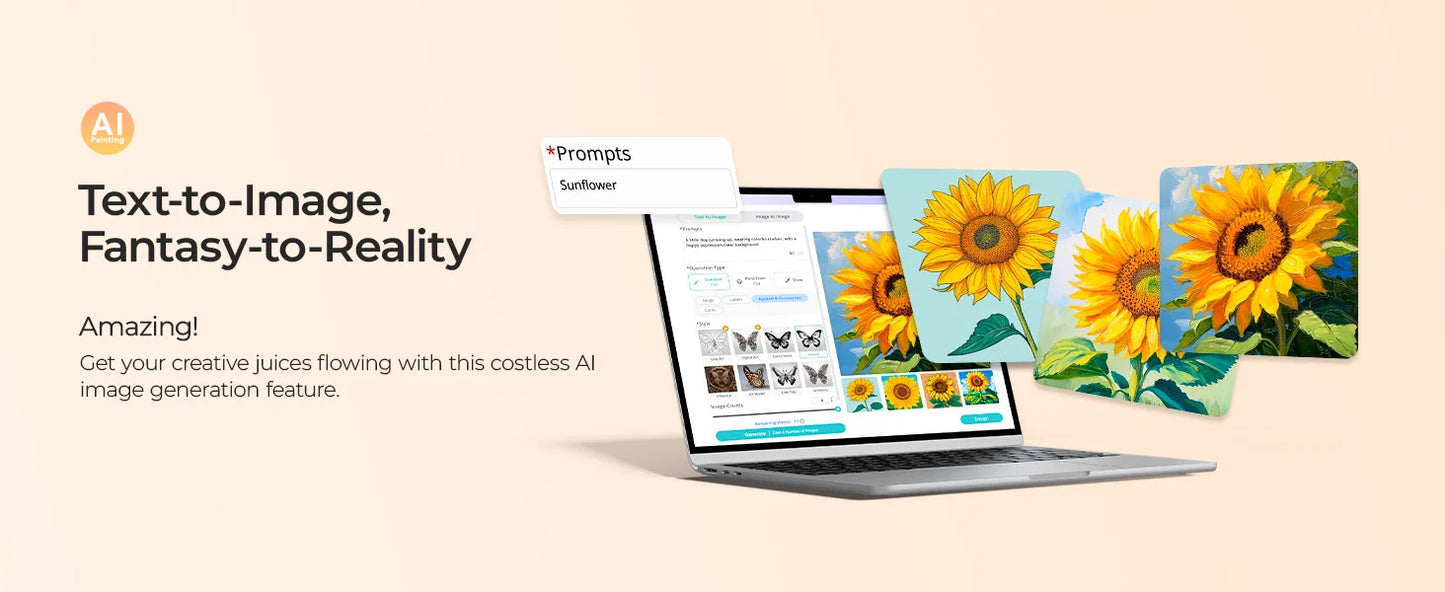 LOKLiK Vinyl Cutter Machine/Create Customized Cards Smart Cutting Machine w/iOS Android Windows Mac