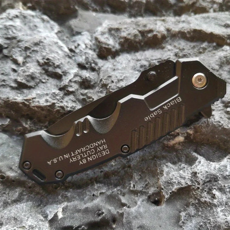 DoomBlade Steel Handle Folding Knife Outdoor Camping Pocket Kitchen EDC Utility Knife