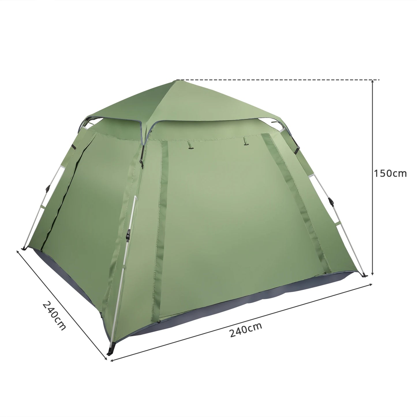 SPRING 4 Person Camping Tent, Waterproof & Sunproof Canopy Stargazing Tent, Easy Set Up Family Tent