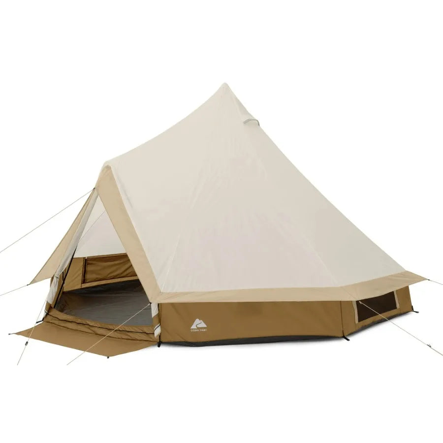 Ozark Trail 15' x 15' 8-Person Glamping Bell Tent with String Lights, 22.57 lbs -YURT