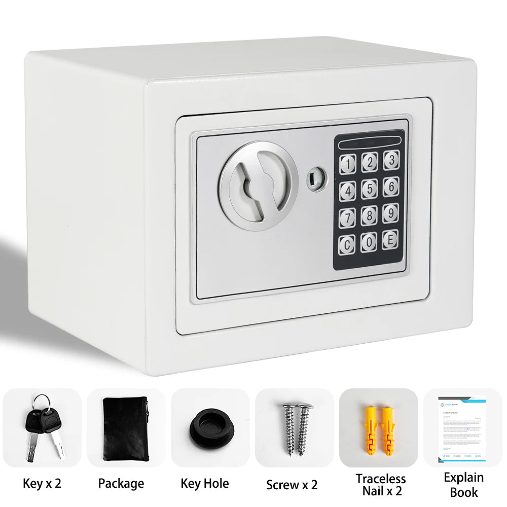 Ireproof Safes w/Fireproof Money Bag Sensor Light Digital Keypad Home Safe Adjustable Shelf/Safe