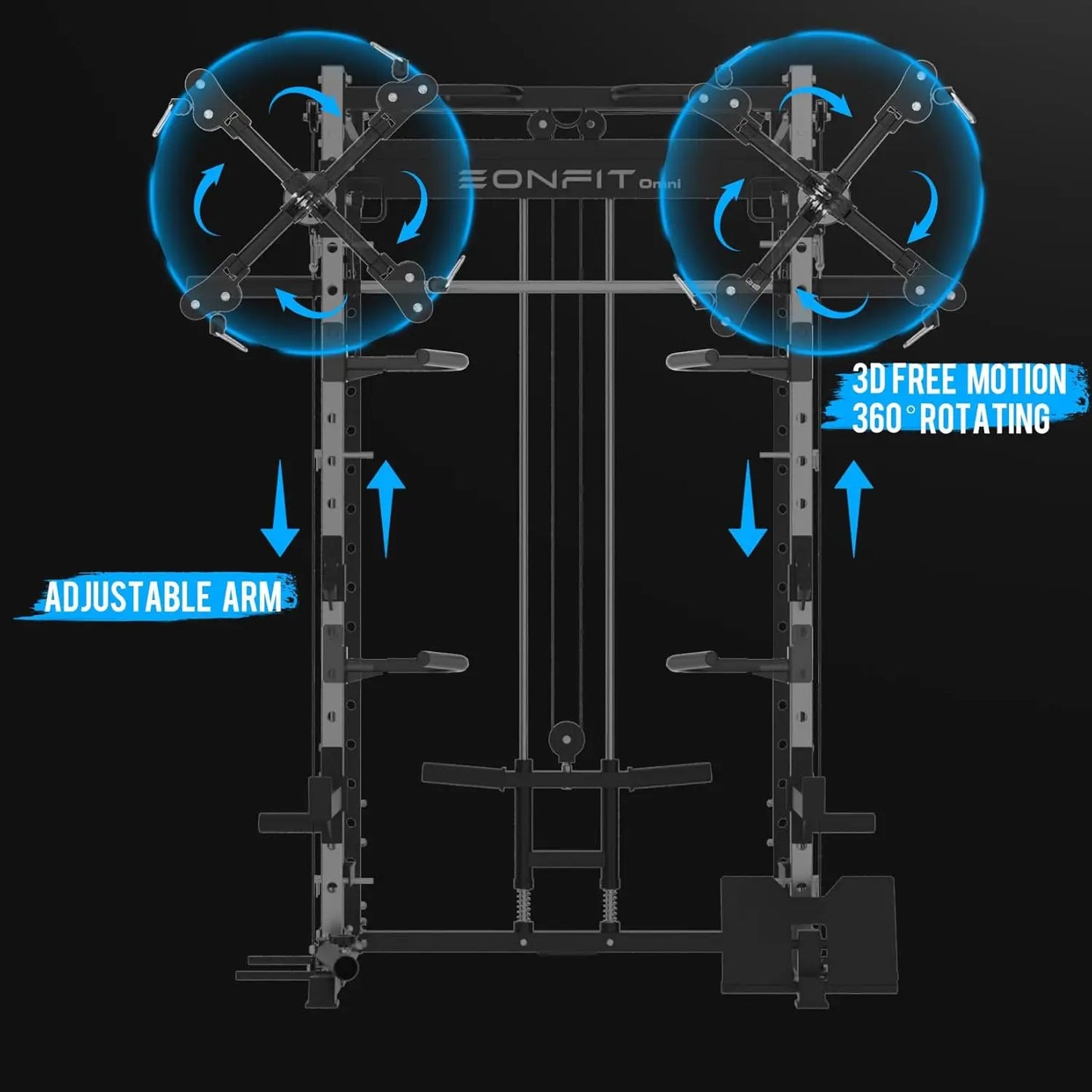 Rack 1200 LBS Power Cage Squat Rack with Bar and Adjustable Cable Crossover System Multi-Function