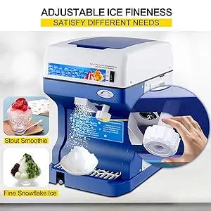 VEVOR COMMERCIAL 110V Shaved Ice/250W Snow Cone Maker Tabletop w/Adjustable Ice Texture|265LBs/hr