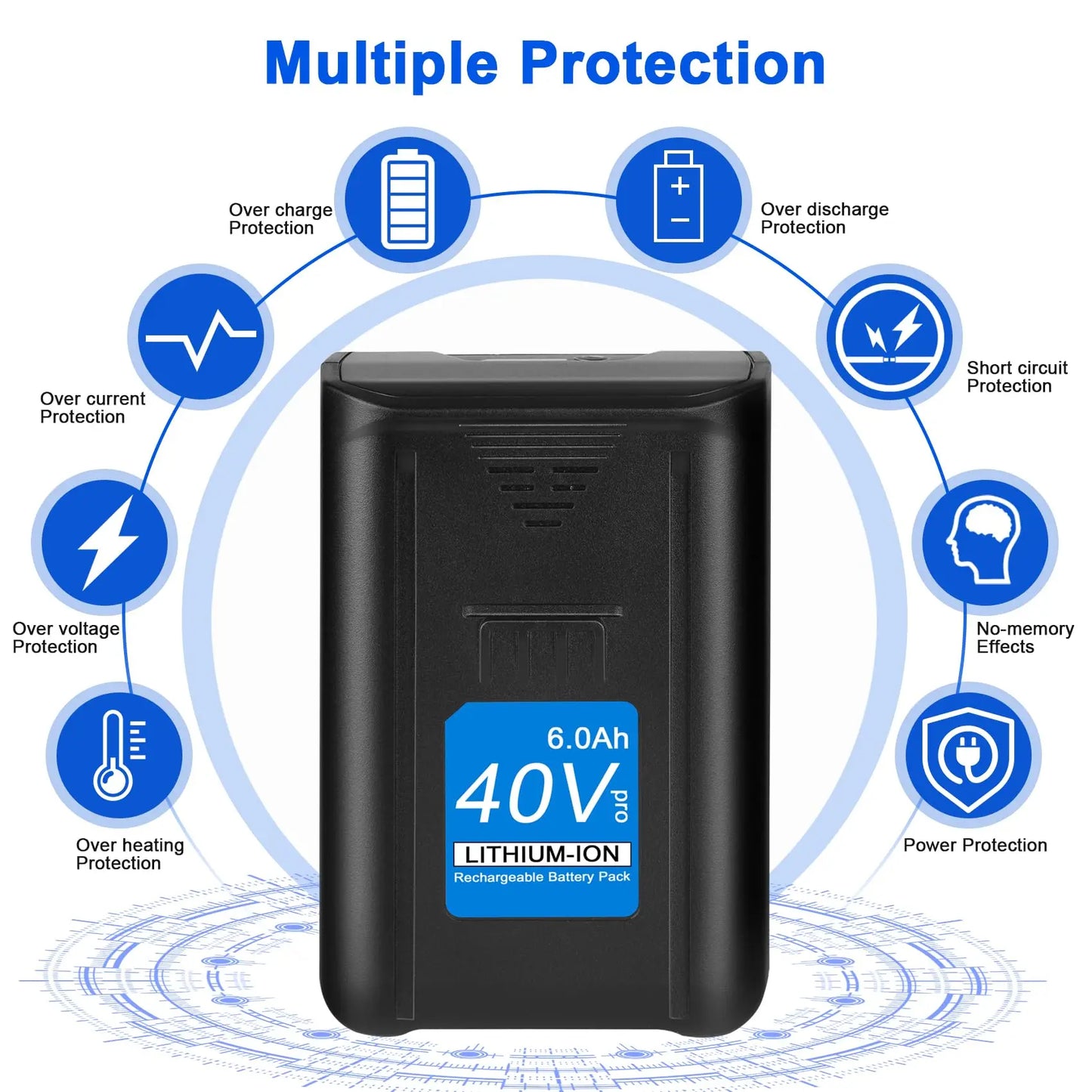 6.0Ah 40V Max Battery for Kobalt KB245-06 KB540-06 KB2540C-06 KB440-03 KB440-06 KB640-03 KB240-06