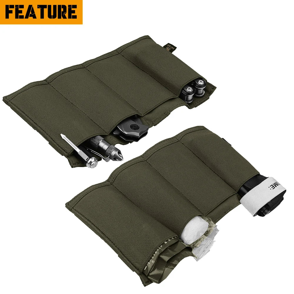 KRYDEX Quadruple Elastic Open Top SMG Magazine Pouch MOLLE Tactical MP5/ MP7 / Kriss Mag Pouch