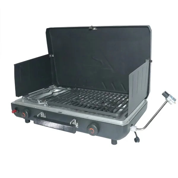 OZARK TRAIL Propane 2-in-1 Portable 2 Burner Grill Camp Stove