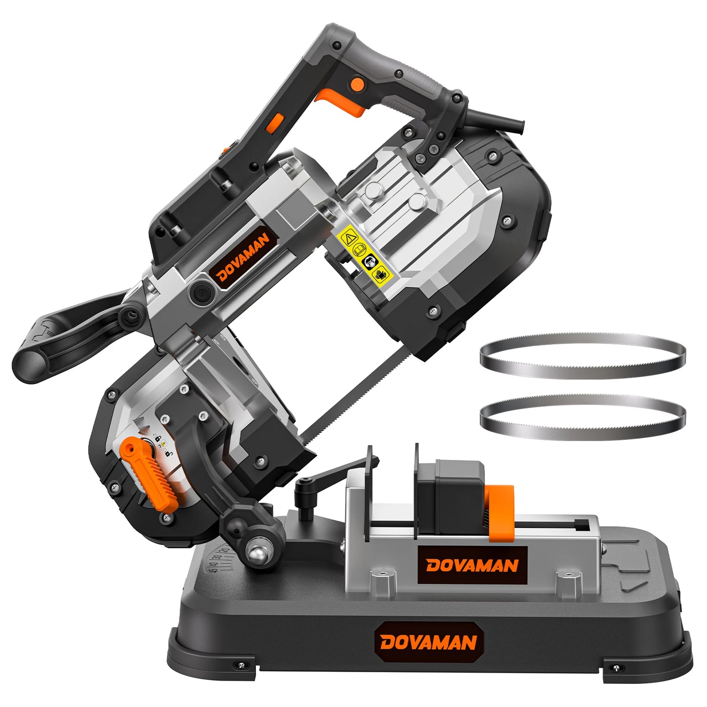 DOVAMAN Portable Band Saw, 10A Corded Handheld, 5" Cut Capacity, 6-Speed, 0°–45° Adjustable