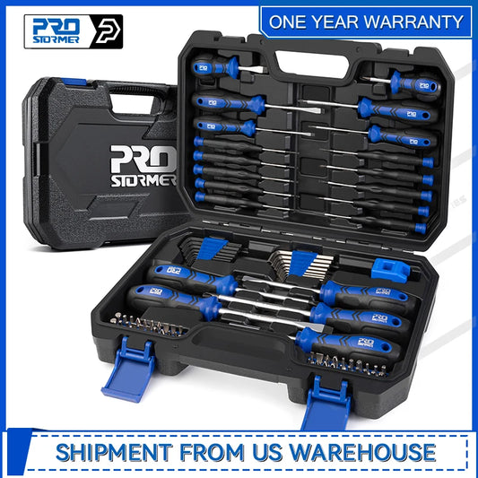 Magnetic Screwdriver 79 Piece-Slotted Phillips Screwdriver Kit w/ Allen Wrench By: Prostormer