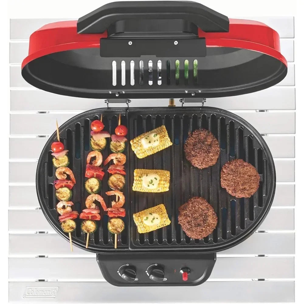 RoadTrip 225 Portable Tabletop Propane Grill Gas Grill 2 Adjustable Burners Instastart/11000 BTU