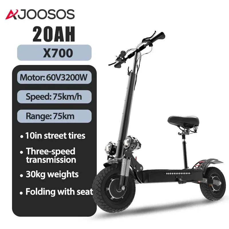 48V-72V Electric Scooter 1200W-5600W / Dual Motor Scooter Electric 85KM/H Maximum Speed E Scooter