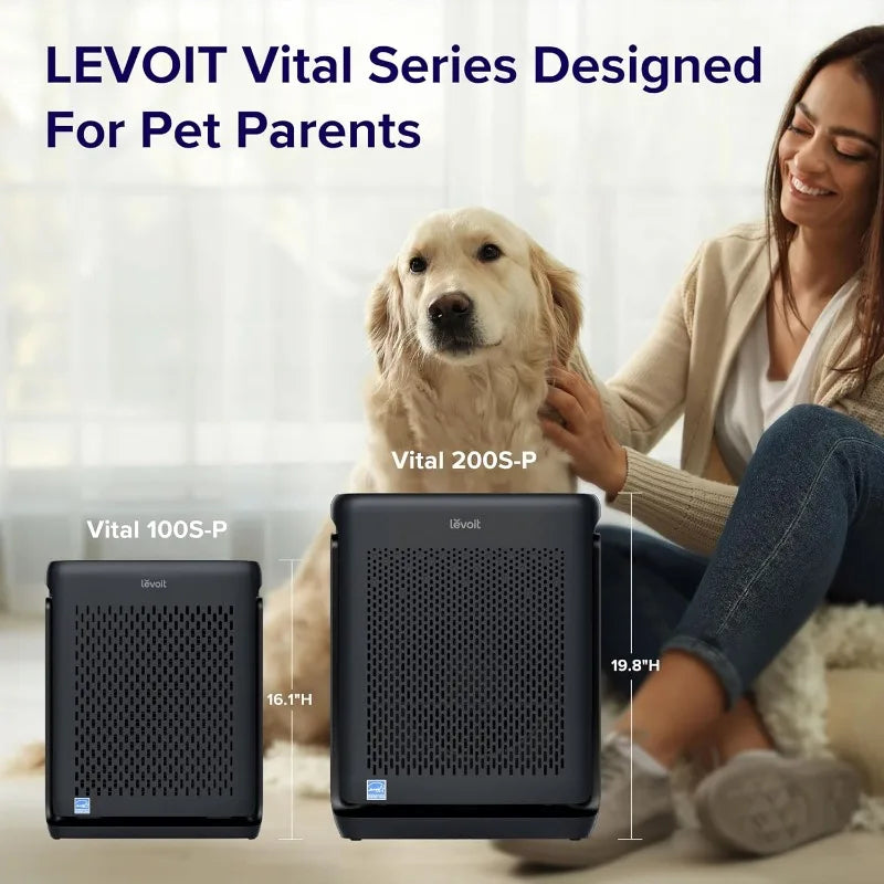 LEVOIT Air Purifiers/ Up to 1800 Ft² /1 Hr w/Washable Filter,Air Quality Monitor,Smart WiFi,Pet Hair