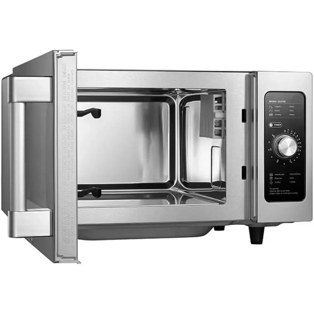 MIDEA Commercial Microwave Oven with Dial, 1000W, Stainless Steel.9 CuFt