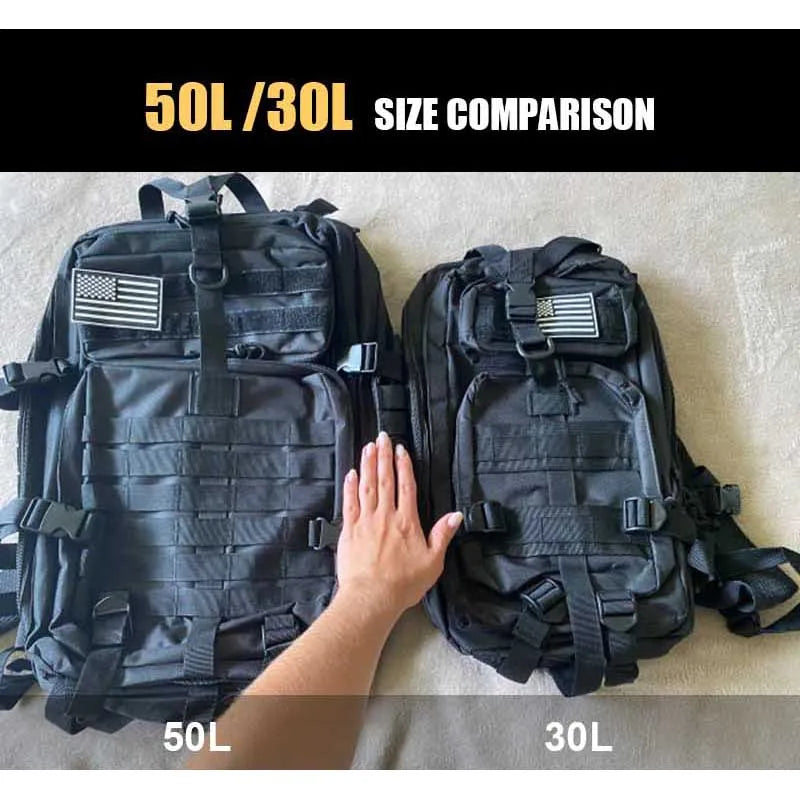 30L/50L Military Tactical Backpack Hiking Hunting Camping Rucksacks 900D Nylon Waterproof Bags