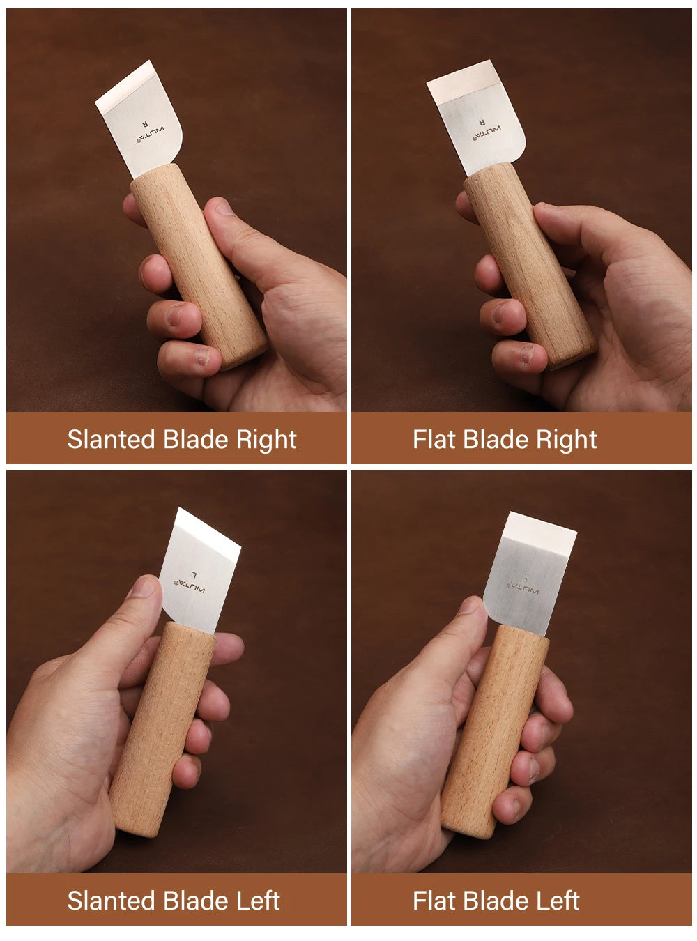 WUTA Professional Leather Craft Cutter DIY Cutting Sharping Thinning Skiving Tool Right/Left Handed