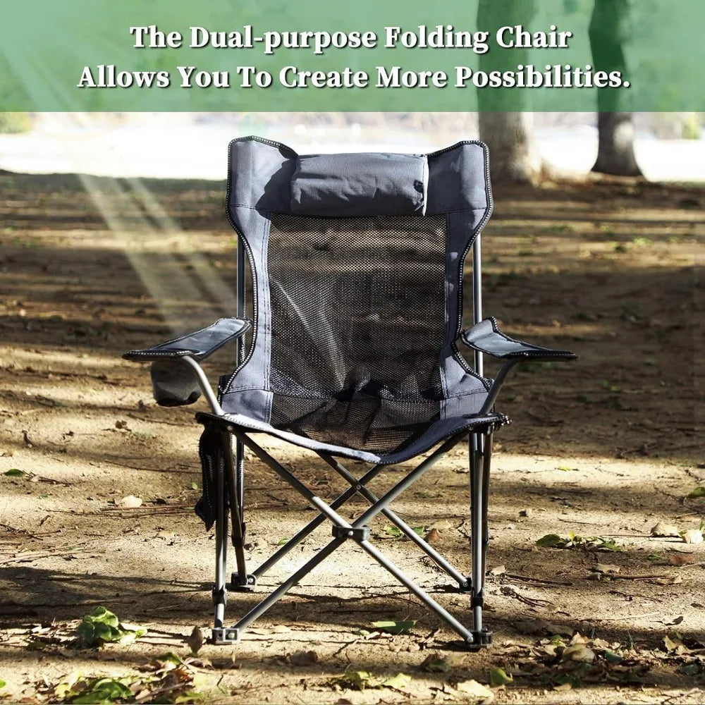 Camping Lounge Chair, Portable Reclining Camping Chair, Folding Camping Chair/Storage Bag