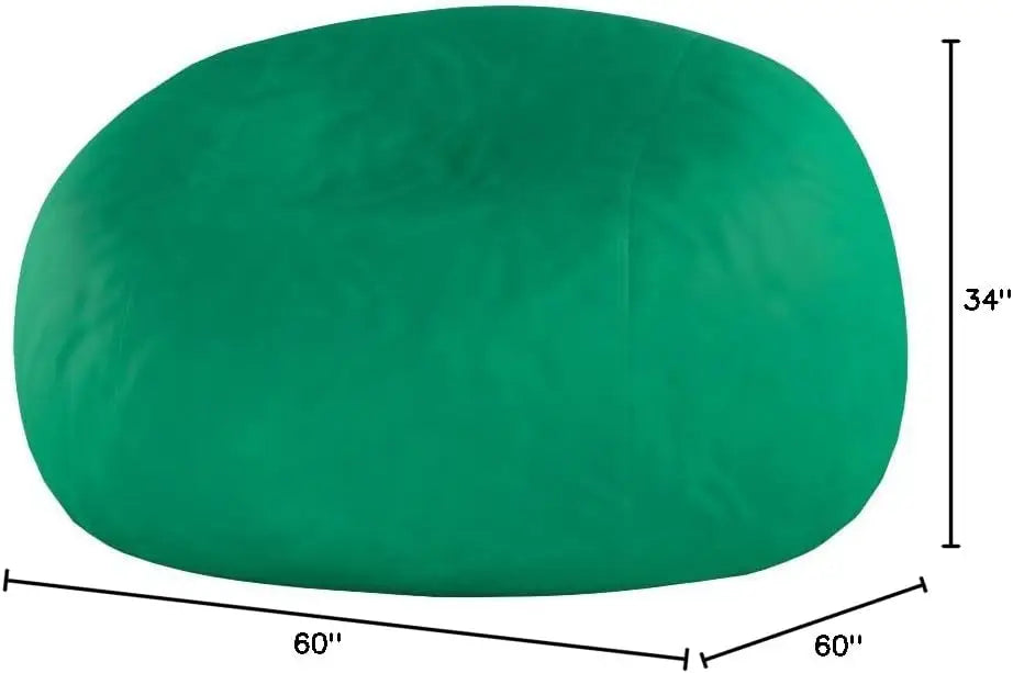 Sack Bean Bag Chair: Giant 5' Memory Foam Furniture Bean Bag - Big Sofa with Soft Microfiber