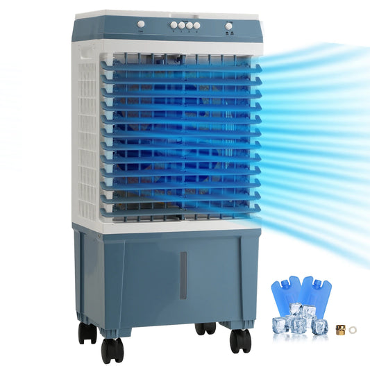 SucceBuy Evaporative Air Cooler Oscillating Swamp Cooler with Adjustable 3 Speeds and 12 H Timer