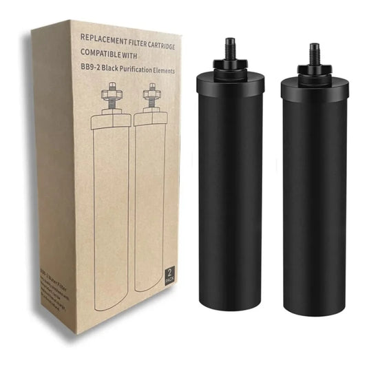 Replacement 2 each BB9-2 Activated Carbon Filter Compatible w/ Black Berkey Gravity Water System