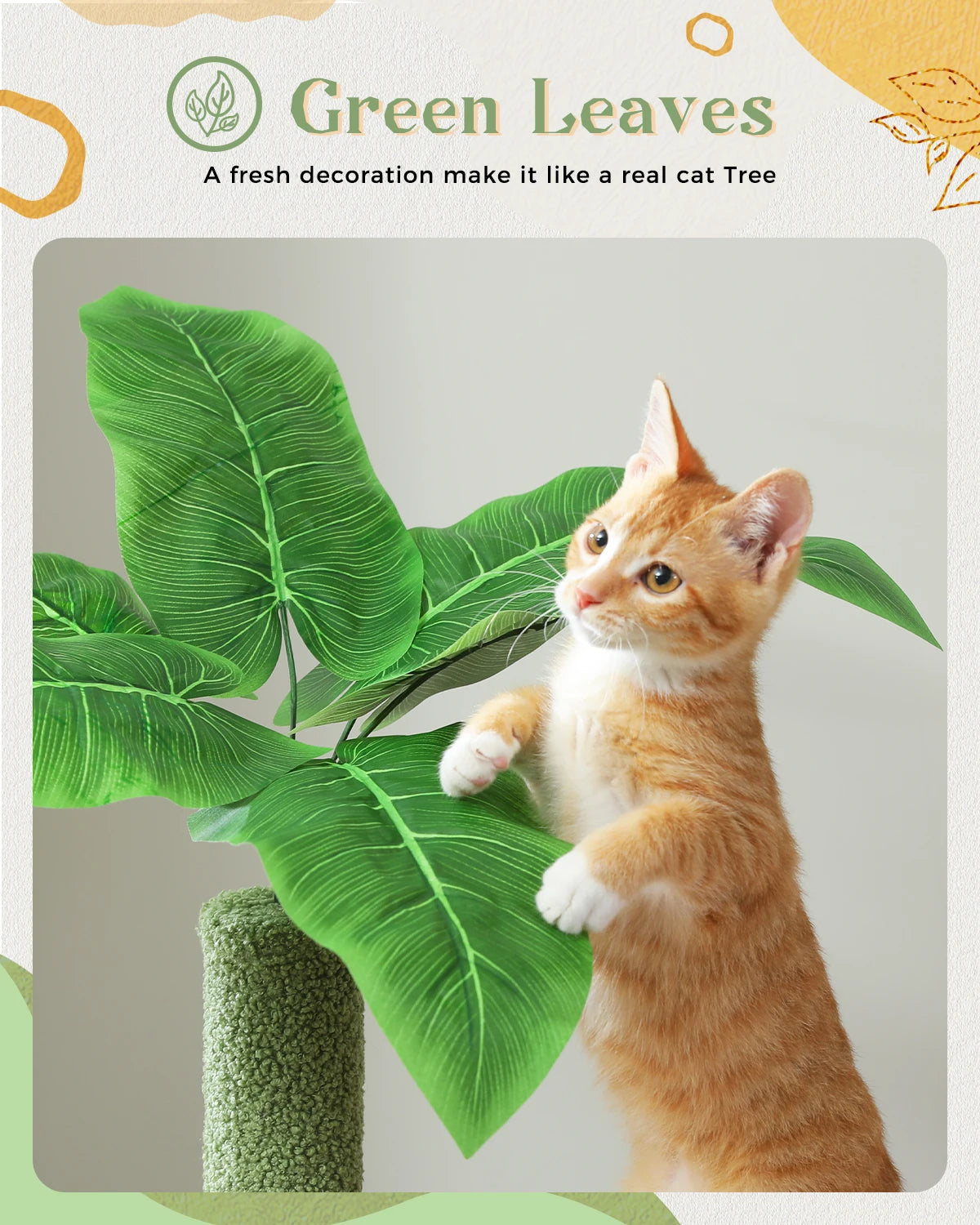 Multi-Level Cat Tree for Indoor Cats, Large Condo, Sisal Scratching Posts, Hammock & Perch