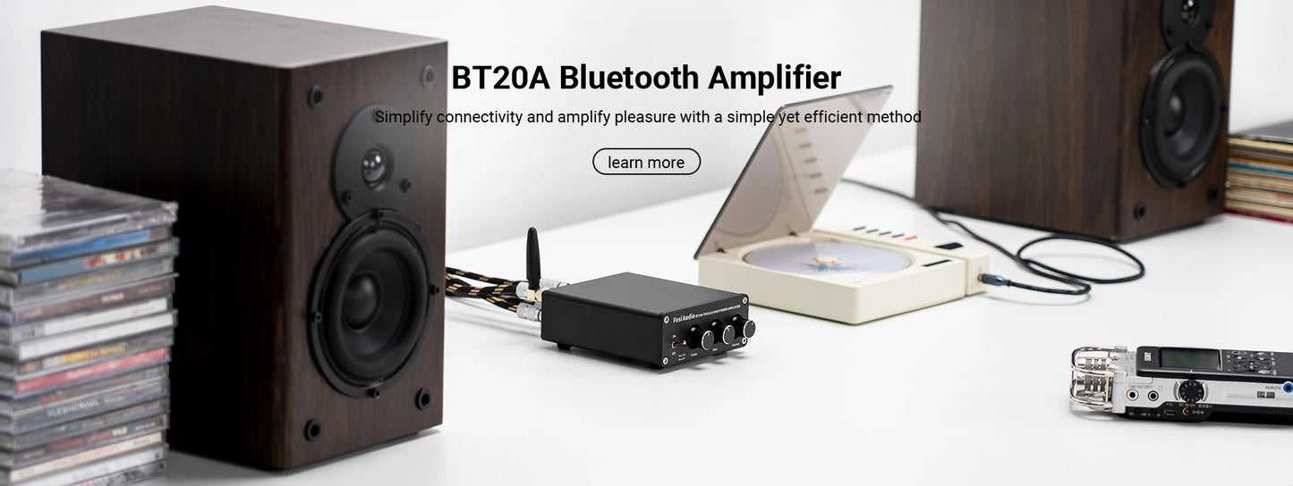 Fosi Audio BT20A Pro TPA3255 Bluetooth Sound Power Amplifier 300W x2 Mini HiFi Stereo Class D Amp