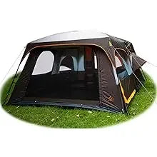 KTT Extra Large Tent 10-12-14 Person(B),Family Cabin Tents,2 Rooms,3 Doors and 3 Windows with Mesh