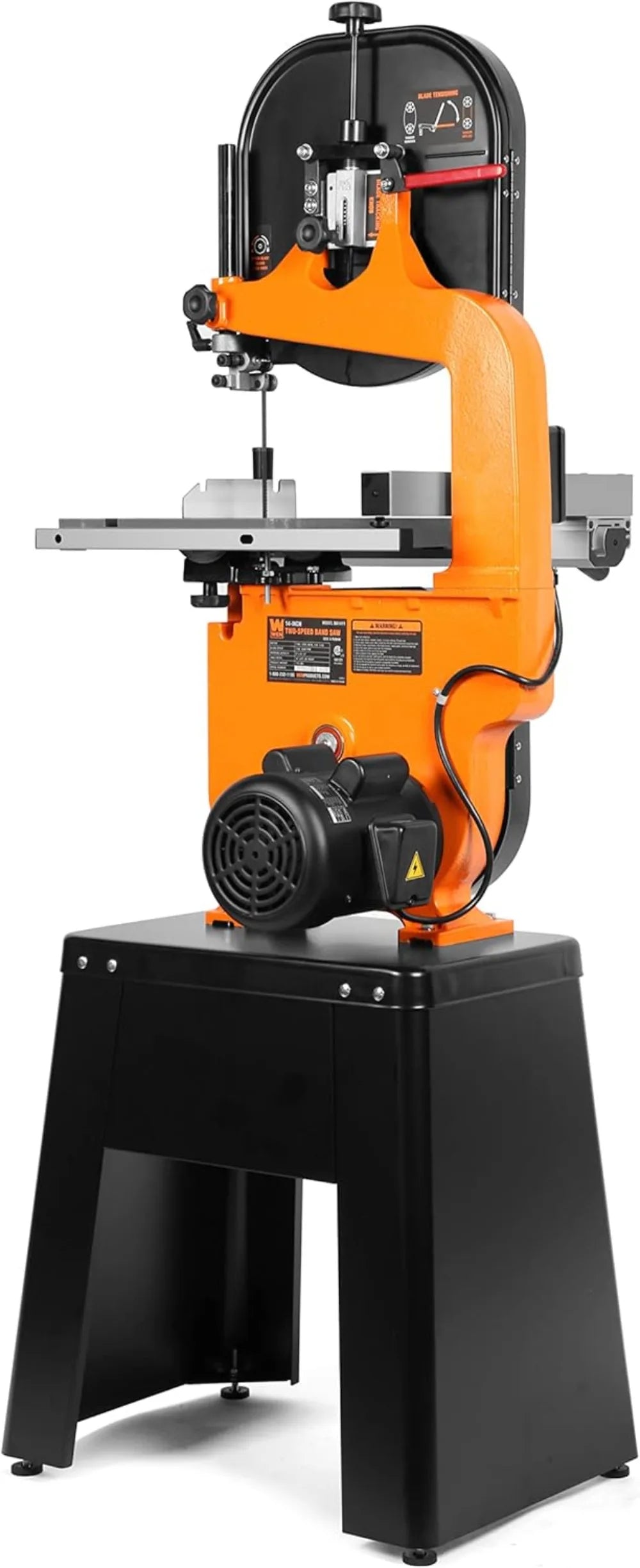 14" Industrial Band Saw, 1 HP Dual-Voltage 120V/240V, Two-Speed Metal Cutting w/Cast Iron Table