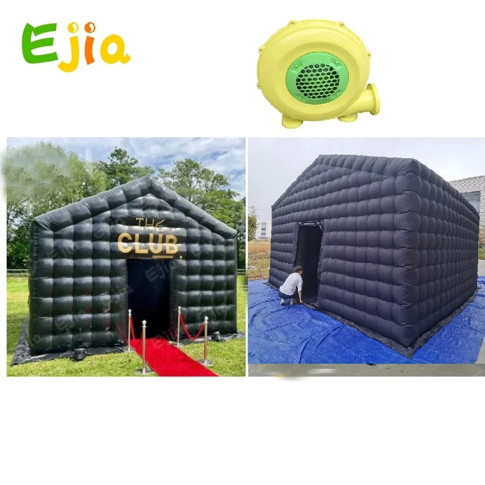 20ft-6m Large Black Nightclub Tent Inflatable Party Tent Inflatable Disco Nightclub Tent For Event