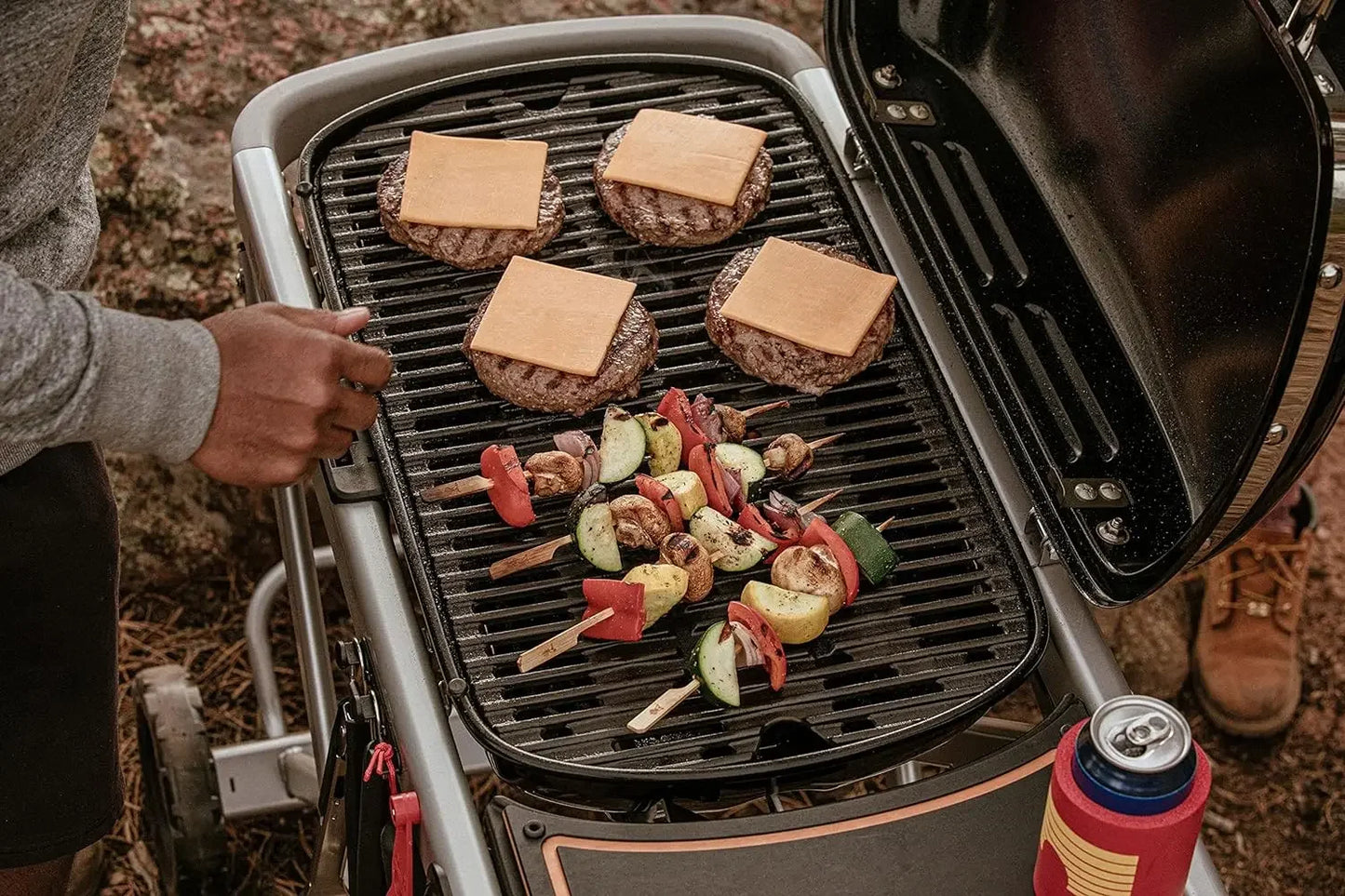 WEBER Traveler Portable Gas Grill, Blue Gas Barbecue Grill